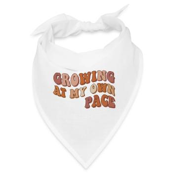 Ich wachse in meinem eigenen Tempo - Bandana - Weiß - Vorne
