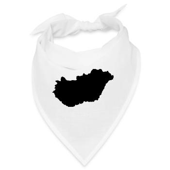 Ungarn Land - Bandana - Weiß - Vorne