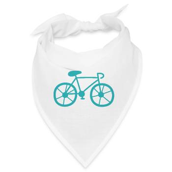Fahrrad Rennrad mint Zeichnung radeln Outdoor Fan - Bandana - Weiß - Vorne