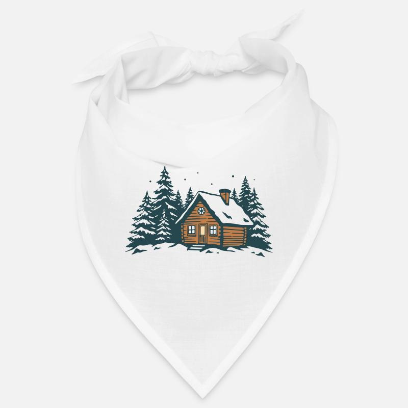 Winter Forest Hut Bandana