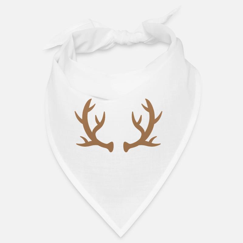 Braune Hirschgeweih-Silhouette Bandana