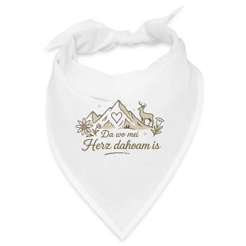 Bergherz Daheim – Alpenliebe - Bandana - Weiß - Vorne