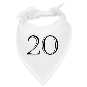 20. 20. JAHRESTAG. 20-JÄHRIGES JUBILÄUM. 20 JAHRE. - Bandana - Weiß - Vorne