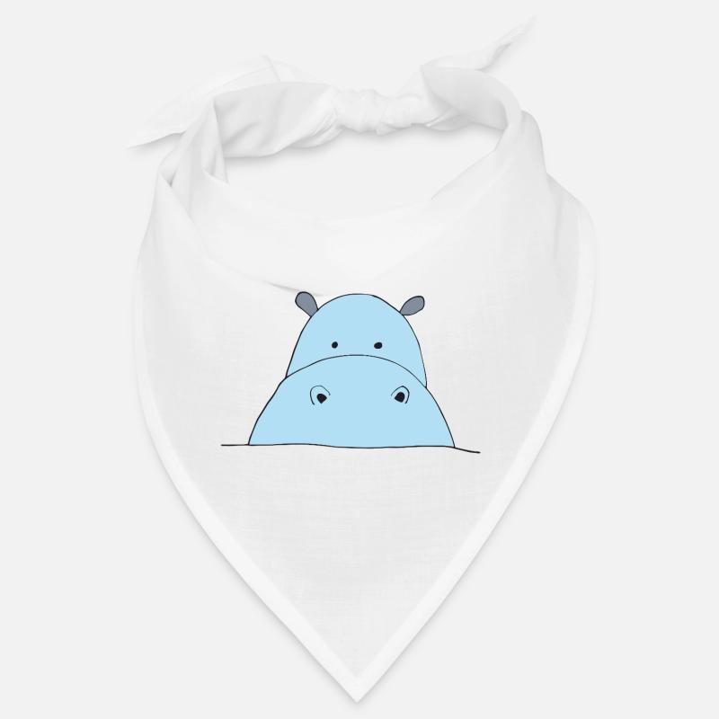 Blauer Hippo Blickfang Bandana