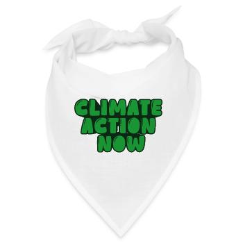 Klimaschutz jetzt - Bandana - Weiß - Vorne