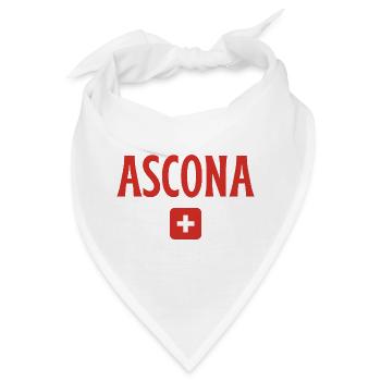 Ascona Schweiz Flagge - Bandana - Weiß - Vorne