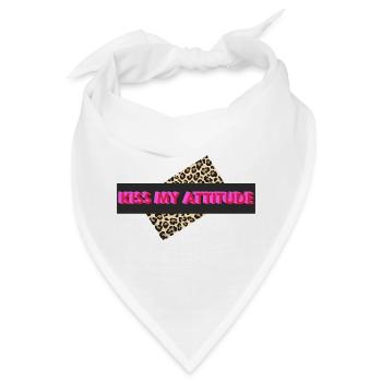 Kiss My Attitude  - Bandana - Weiß - Vorne