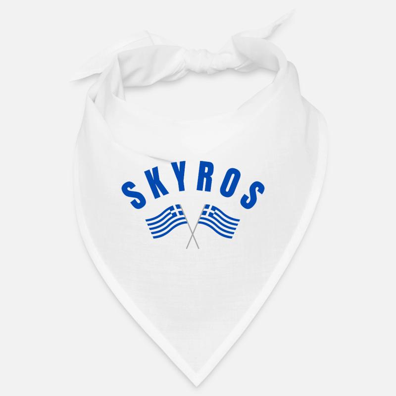 Drapeaux croisés grecs de Skyros Bandana