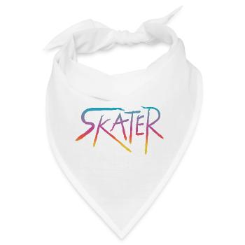 Skater Retro Colorful Gradient Script Street Art - Bandana - Weiß - Vorne