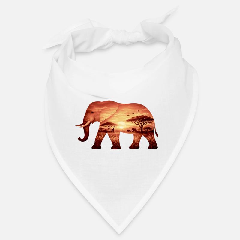 Éléphant sur la savane Bandana