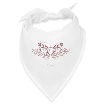 Feminine florale Line Art Bloom - Bandana - Weiß - Vorne