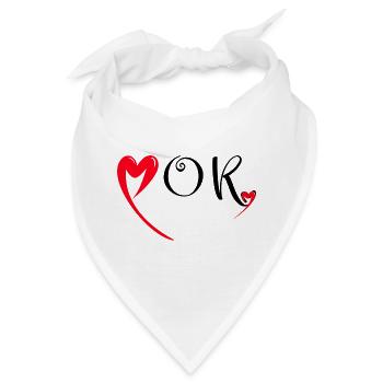 Herzlichen Glückwunsch zum Geburtstag Mama Rotes Herz Liebe Mütter Mor - Bandana - Weiß - Vorne