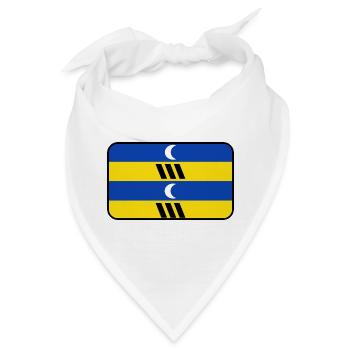 Ameland-Flaggenlogo – Inselkleidung - Bandana - Weiß - Vorne