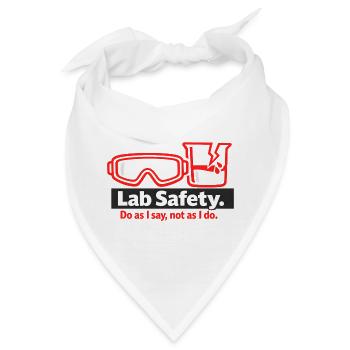 Schutzbrillen Spruch Grafik - Bandana - Weiß - Vorne