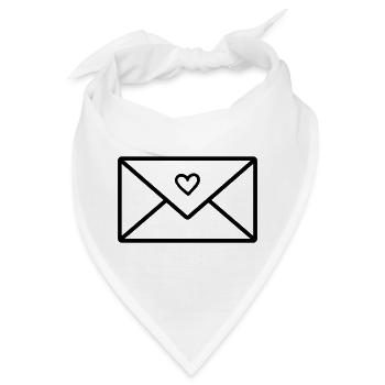 Liebesbrief - Bandana - Weiß - Vorne