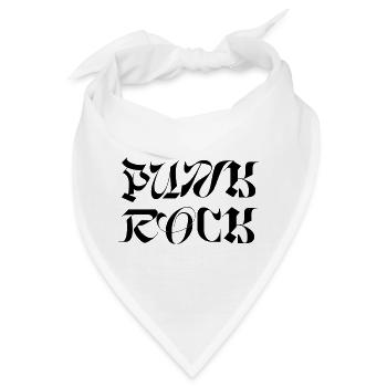 Punkrock-Logo - Bandana - Weiß - Vorne