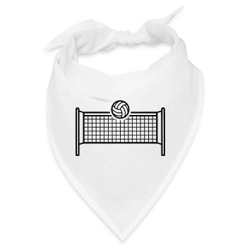 Volleyballnetz Volleyball Beachvolleyball Turnier - Bandana - Weiß - Vorne