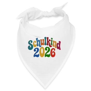 Schulkind 2026 | Einschulung | Erstklässler - Bandana - Weiß - Vorne