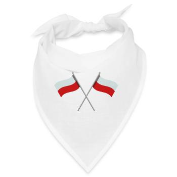 Polnische Flagge - Bandana - Weiß - Vorne