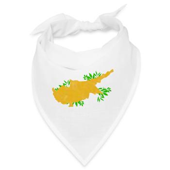 Zypern Flagge - Cyprus Travel- Flaggen Karte  - Bandana - Weiß - Vorne