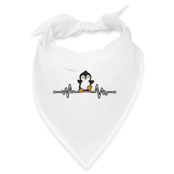 Pinguinherzschlag - Bandana - Weiß - Vorne