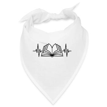 Herzschlag-Buchleser - Bandana - Weiß - Vorne