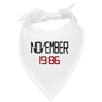 40. Geburtstag November 1986 - Bandana - Weiß - Vorne
