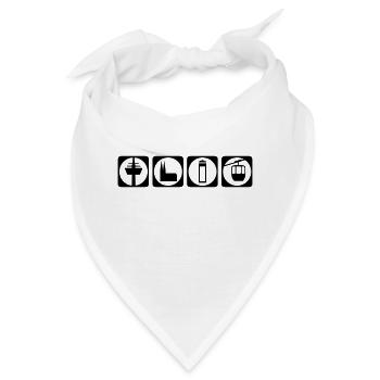 Köln Piktogramm - Bandana - Weiß - Vorne