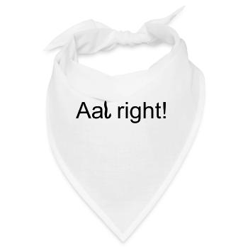 Aal right - Bandana - Weiß - Vorne