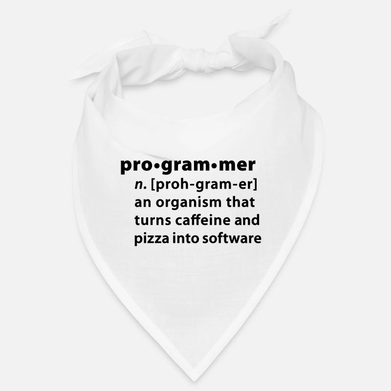 Program definition - the definition Programmer - Bandana - white