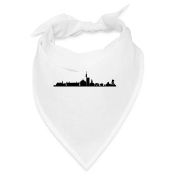 Skyline Dortmund Schwarz - Bandana - Weiß - Vorne