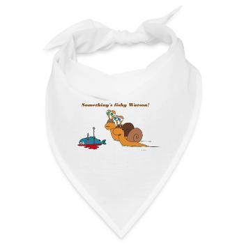 Sherlock Holmes Schnecke - Bandana - Weiß - Vorne