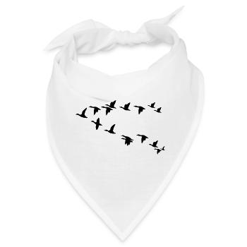 Vogelschwarm flock of birds - Bandana - Weiß - Vorne
