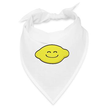 Zitrone - Bandana - Weiß - Vorne