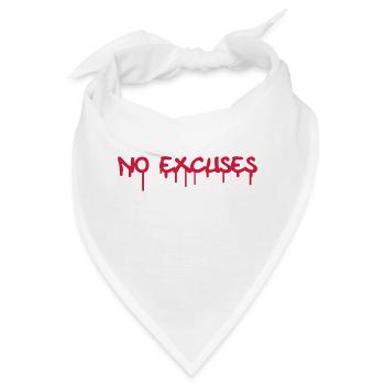 No Excuses - Bandana - Weiß - Vorne