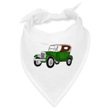 Oldtimerfarbenfroh, - Bandana - Weiß - Vorne