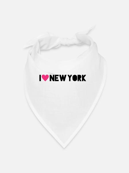 I Love New York - Bandana - Weiß - Vorne
