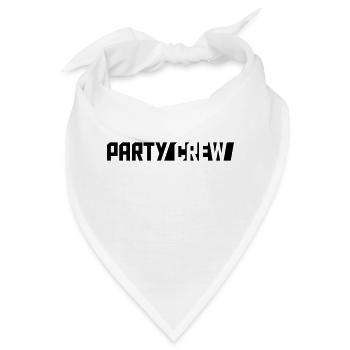 logo party crew freunde team crew club design danc - Bandana - Weiß - Vorne