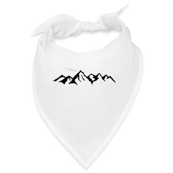 Berg, Berge, Gletscher - Bandana - Weiß - Vorne