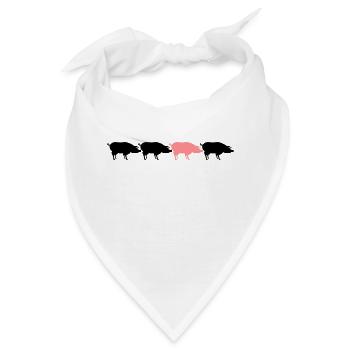 be different reihe muster design silhuette umriss - Bandana - Weiß - Vorne