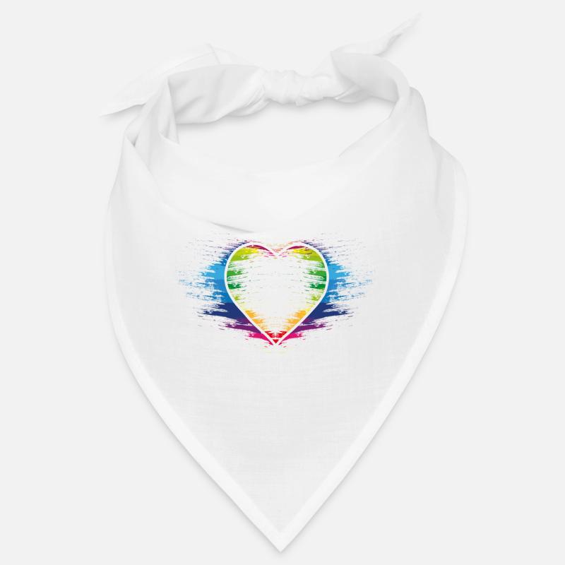 Rainbow heart Bandana