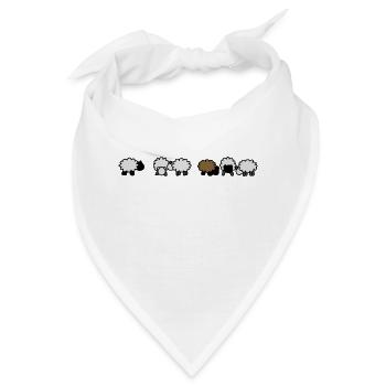 Schafe - Bandana - Weiß - Vorne