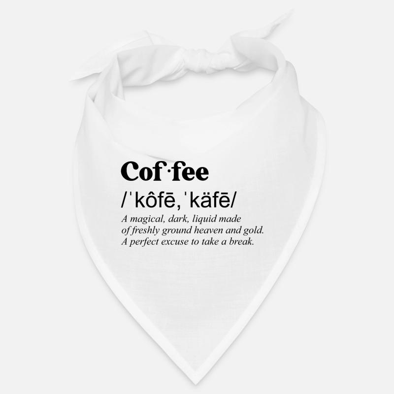 Cof Fee Minimalist Coffee Typography Bandana