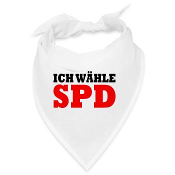 Ich wähle spd - Bandana - Weiß - Vorne