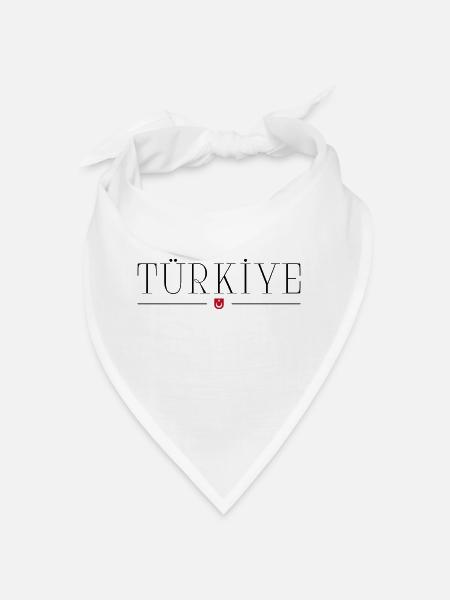 Türkiye Turkey Wings and Crescent Moon - Bandana - white - Front