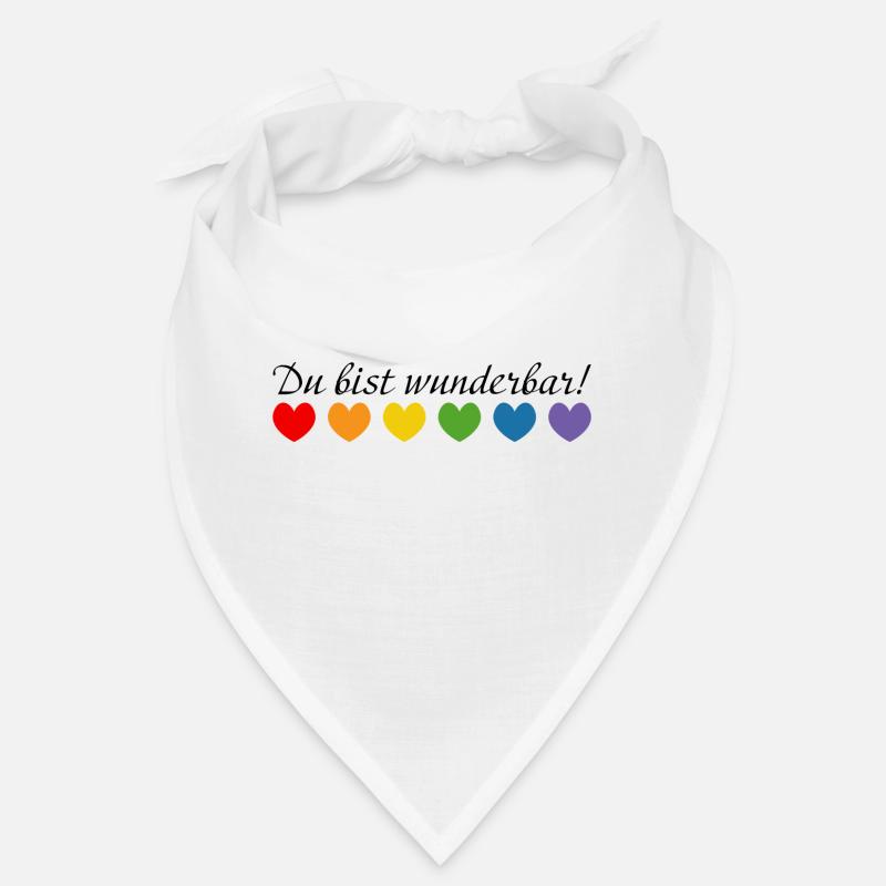 Regenbogenherzchen du bist wunderbar Bandana