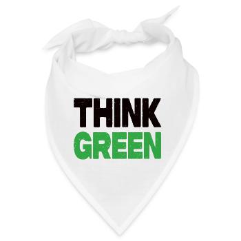 Think Green - Bandana - Weiß - Vorne
