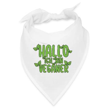 Hallo Ich Bin Veganer - Bandana - Weiß - Vorne