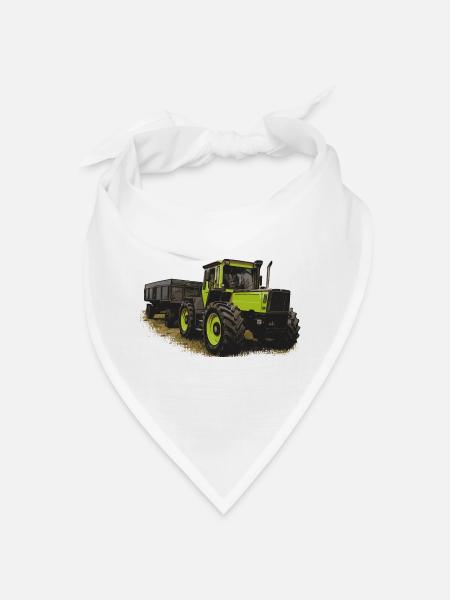 MB trac 1600 turbo avec remorque - Bandana - blanc - Devant