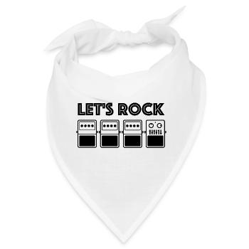 Let's Rock | Gitarre, Effekt, Effektpedal - Bandana - Weiß - Vorne